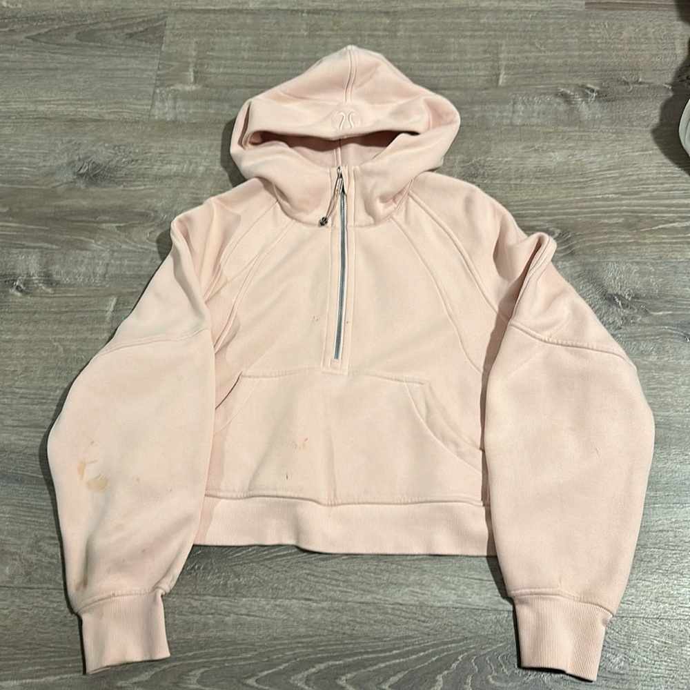 Lululemon Trench Scuba 1/2 zip Crop oversize hoodie